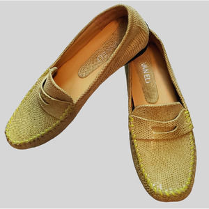 Van Eli Women Size 6M Penny Loafers Light Green Leather Driver Shoe